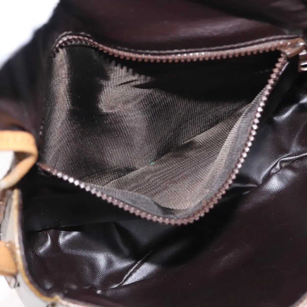 Celine Vintage Macadam Canvas, Beige, Canvas, Shoulder Bag