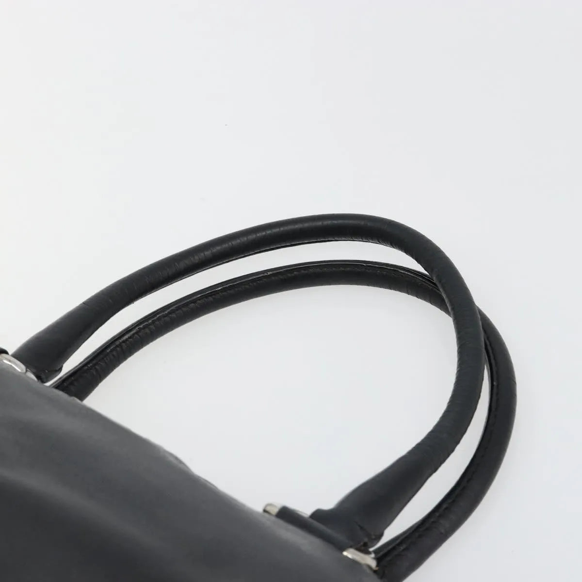 Prada Top Handle Tote Leather, Black, Leather, Tote Bag