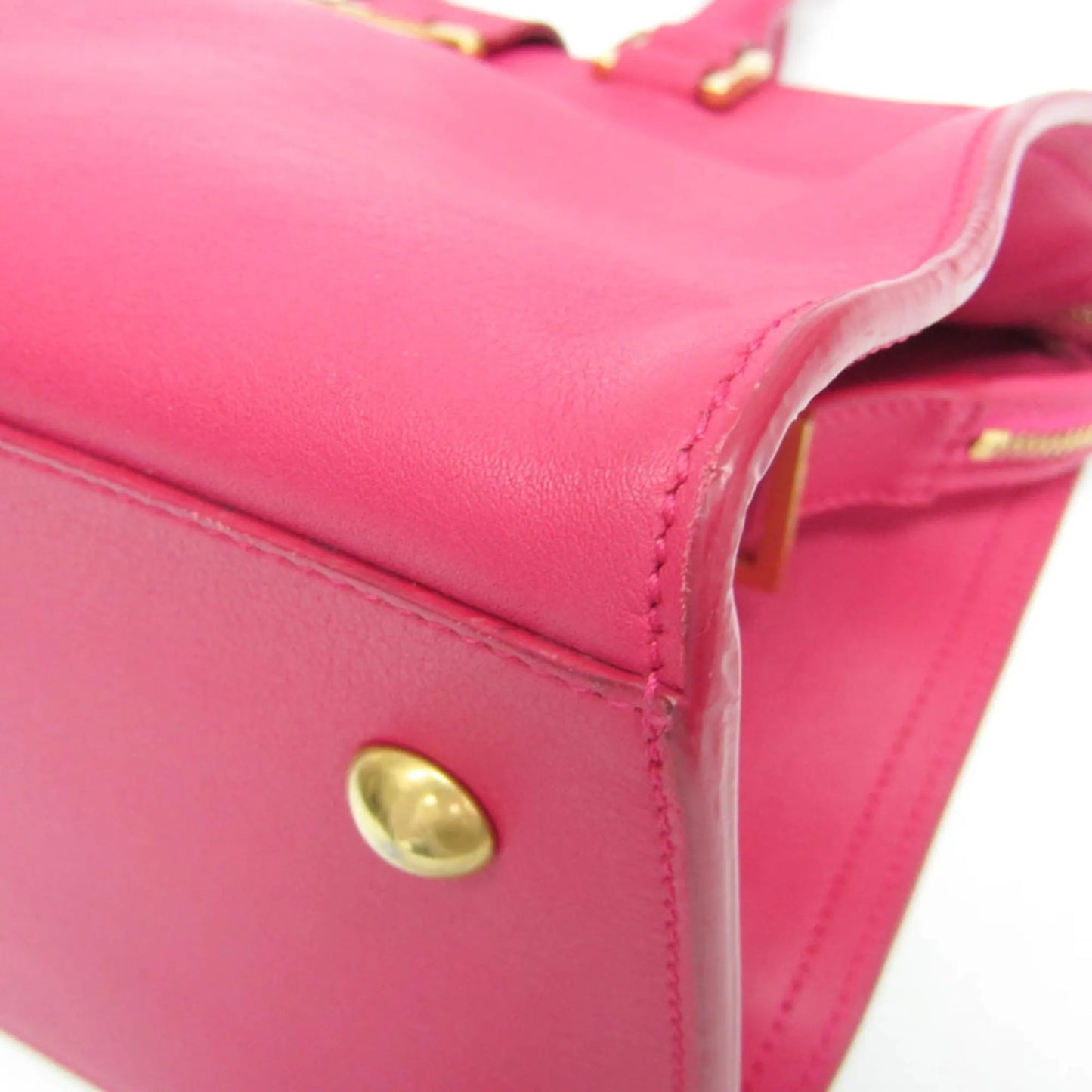 Saint Laurent Classic Y Cabas Leather, Pink, Leather, Handbag