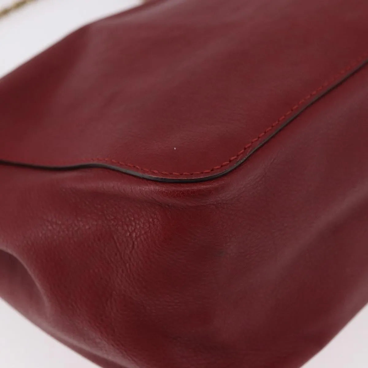 Chloe Elsie Crossbody Flap Leather, Red, Leather, Handbag