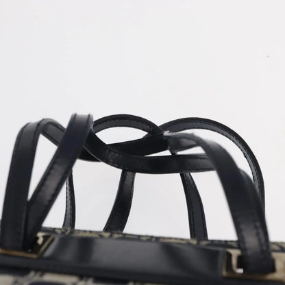 Salvatore Ferragamo Gancini Canvas and leather, Navy, Canvas, Shoulder Bag