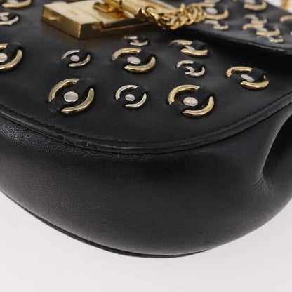 Chloe Drew Leather, Black, Leather, Shoulder Bag