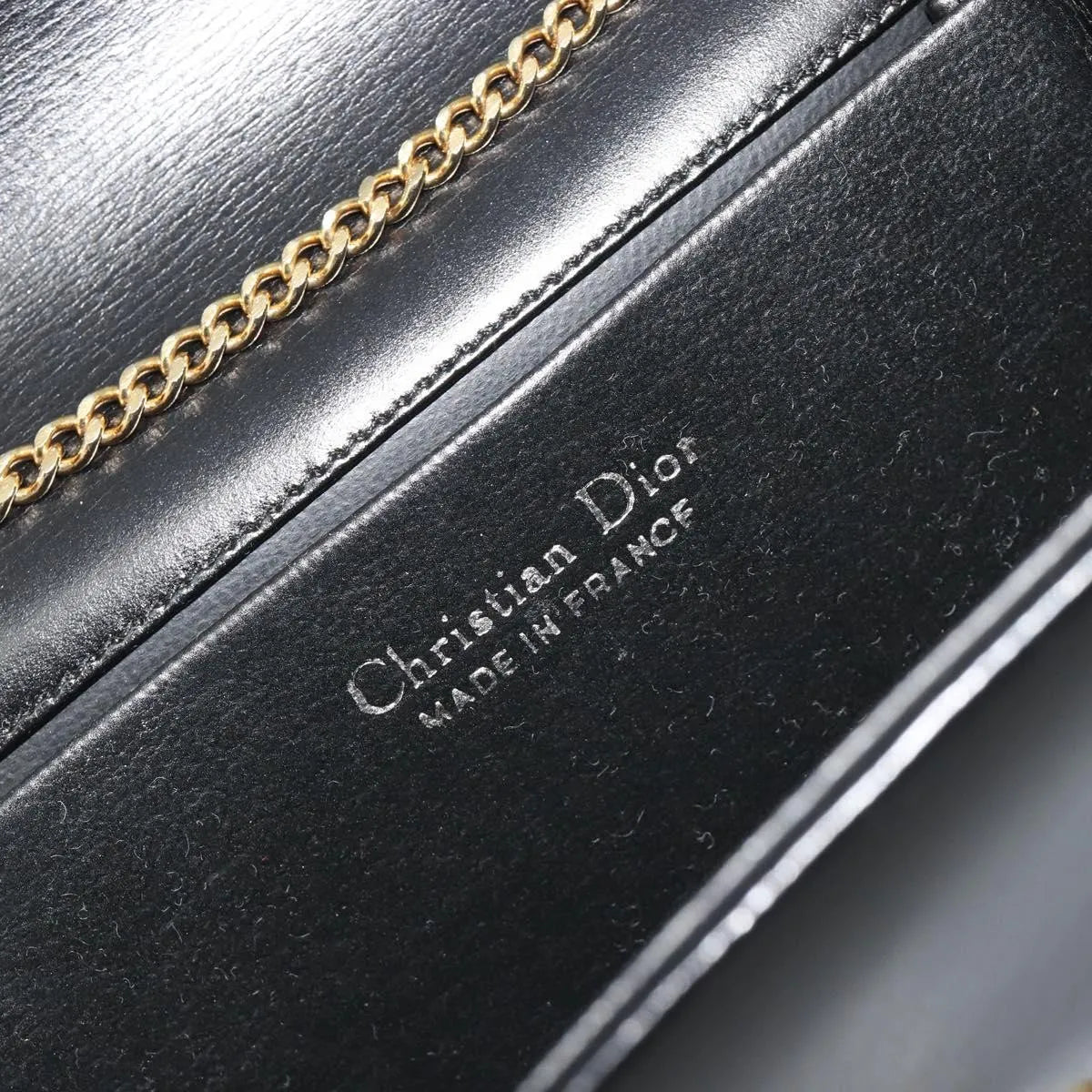 Christian Dior Vintage Clipper closure clutch with logo leather, Black, Leather, Crossbody Bag