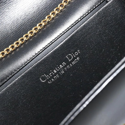 Christian Dior Vintage Clipper closure clutch with logo leather, Black, Leather, Crossbody Bag