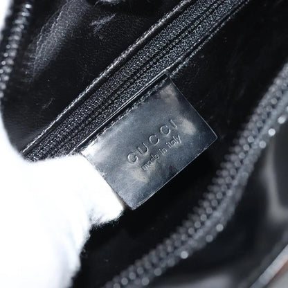 Gucci Vintage G logo Leather, Black, Patent Leather, Shoulder Bag