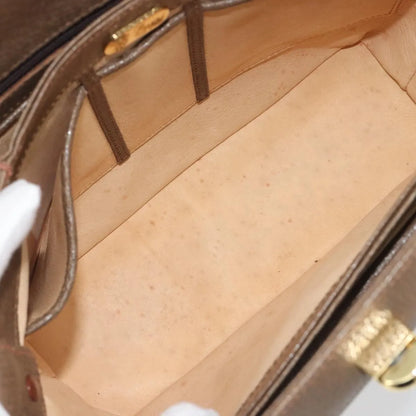 Gucci Vintage Convertible Box Leather, Brown, Leather, Handbag