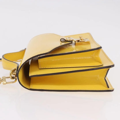 Louis Vuitton Monceau Vernis, Yellow, Patent Leather, Handbag