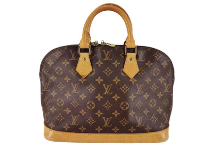 Louis Vuitton Alma Monogram Canvas, Brown, Canvas, Handbag