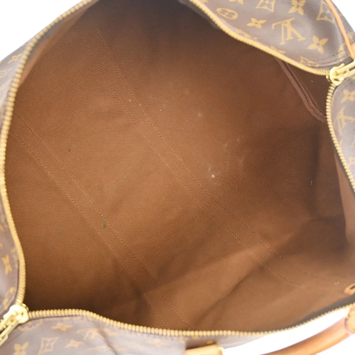 Louis Vuitton Keepall Monogram, Brown, Canvas, Travel Bag