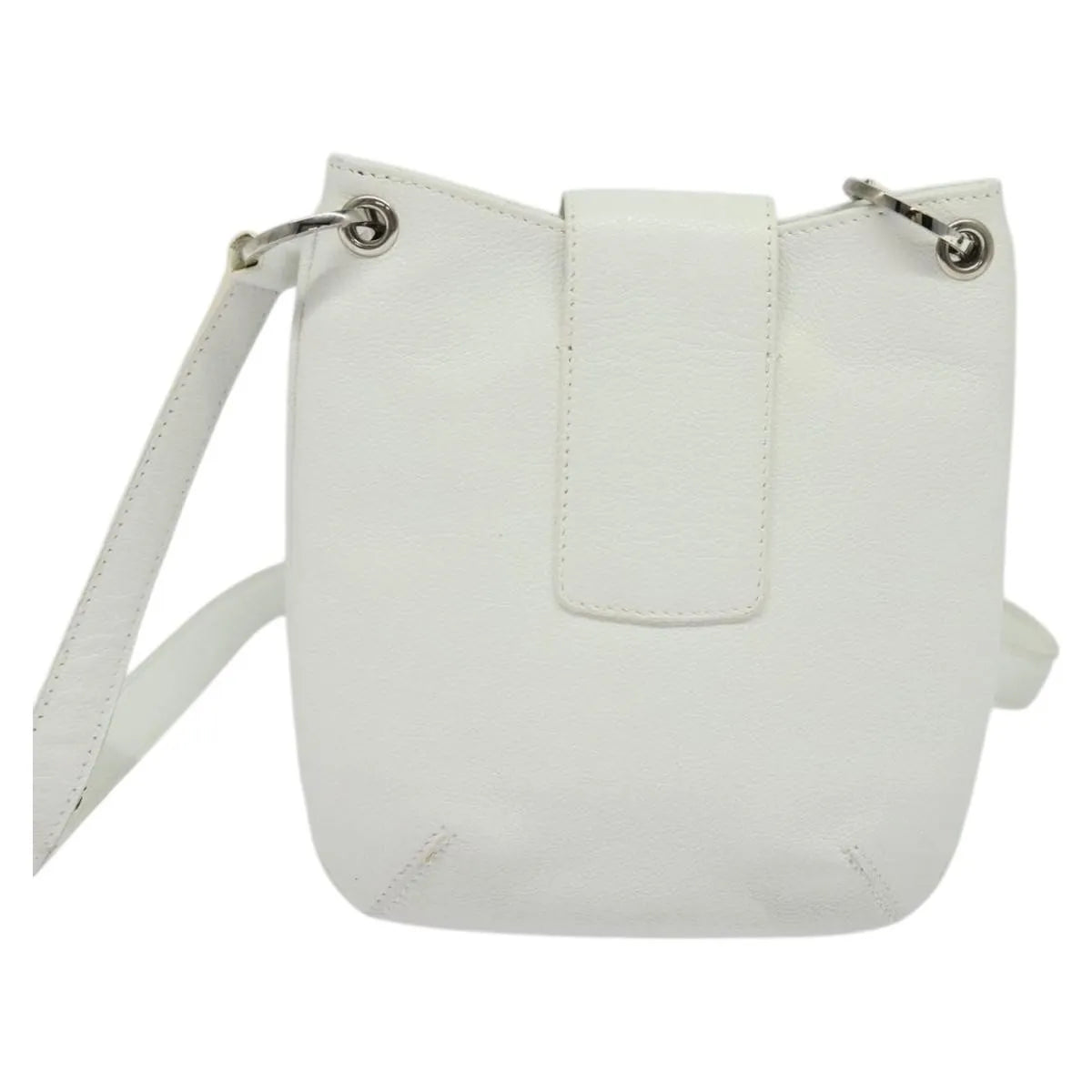 Bvlgari Vintage Leather, White, Leather, Shoulder Bag