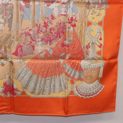 Hermes Carré 90 Silk multicolor, Orange, Silk, Scarf