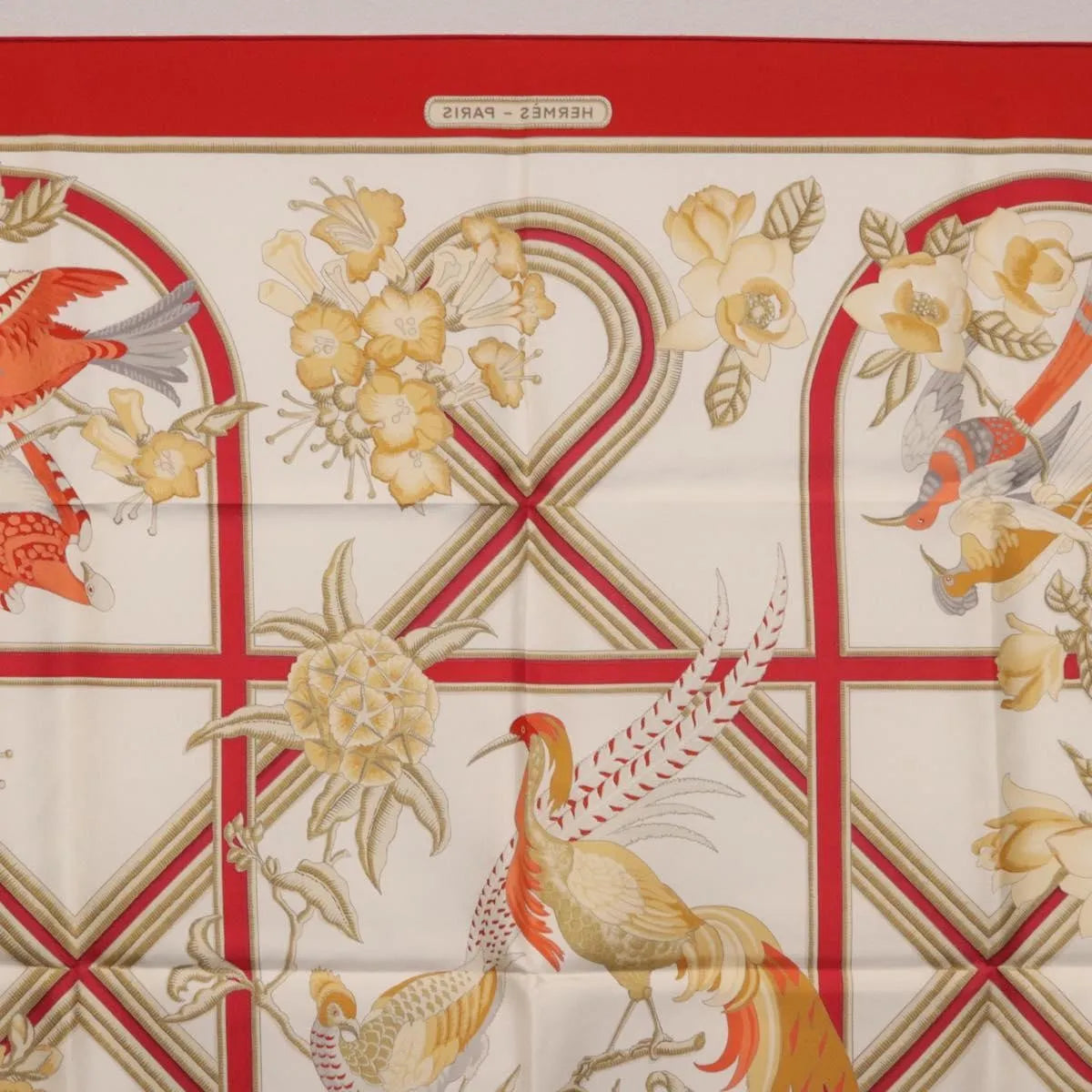 Hermes Carré 90 Silk multicolor, Red, Silk, Scarf