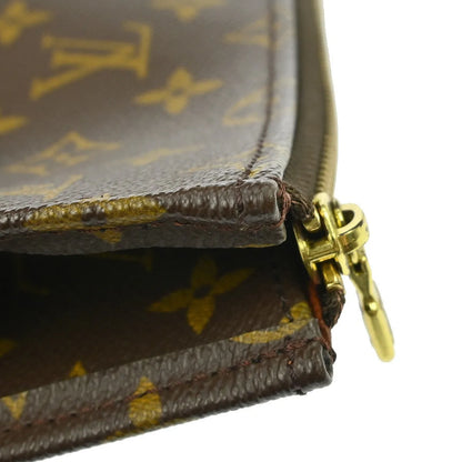 Louis Vuitton Poche Documents Monogram Canvas, Brown, Canvas, Clutch