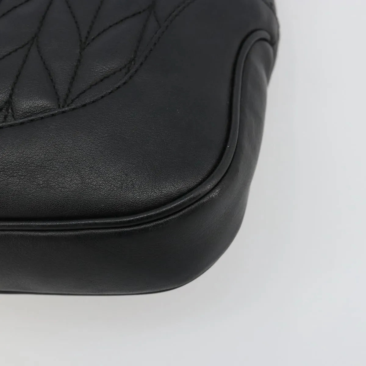 Gucci Vintage Jackie Shoulder Canvas and Leather, Black, Leather, Handbag