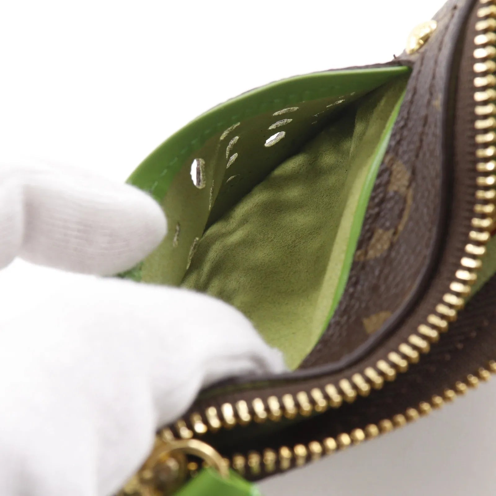 Louis Vuitton Pochette Plate Perforated Monogram Canvas, Brown, Canvas, Clutch