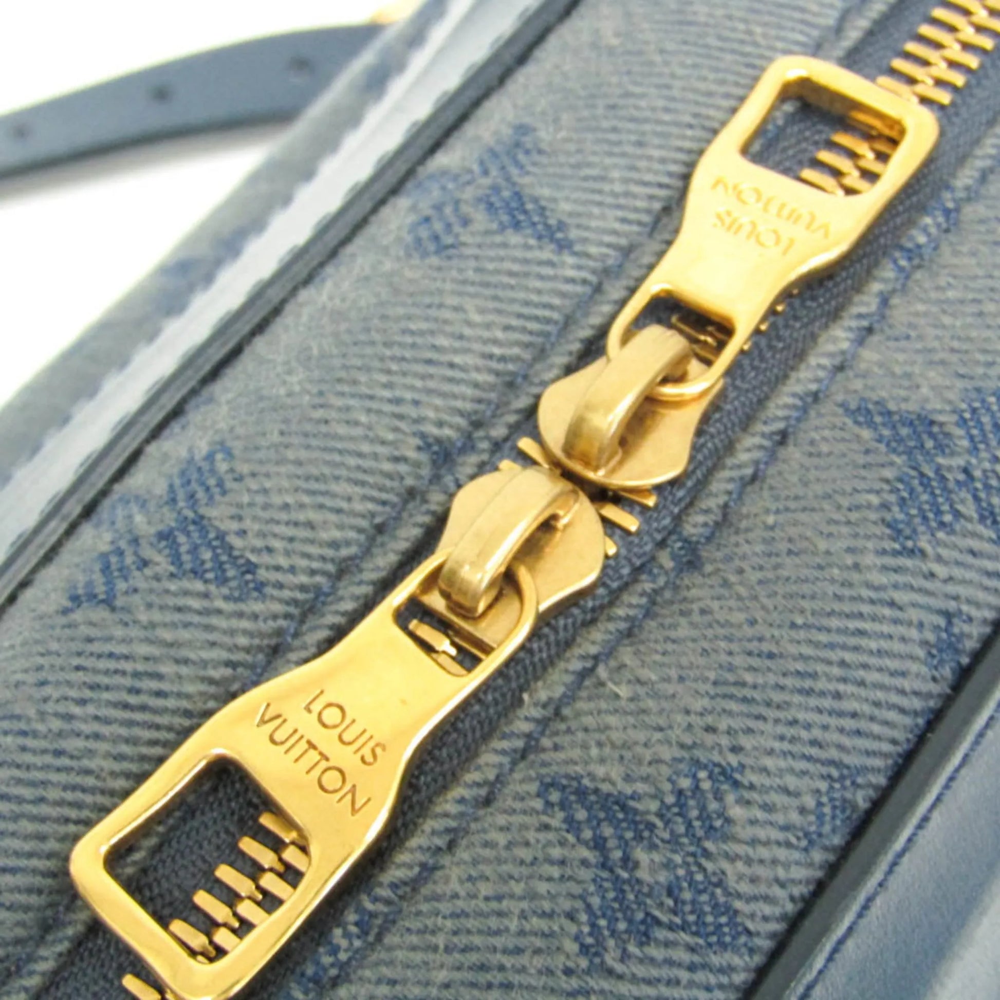 Louis Vuitton Soft Trunk Monogram Denim, Blue, Denim, Shoulder Bag