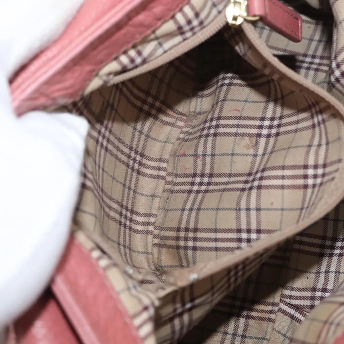 Burberry Blue Label Nylon, Pink, Leather, Shoulder Bag
