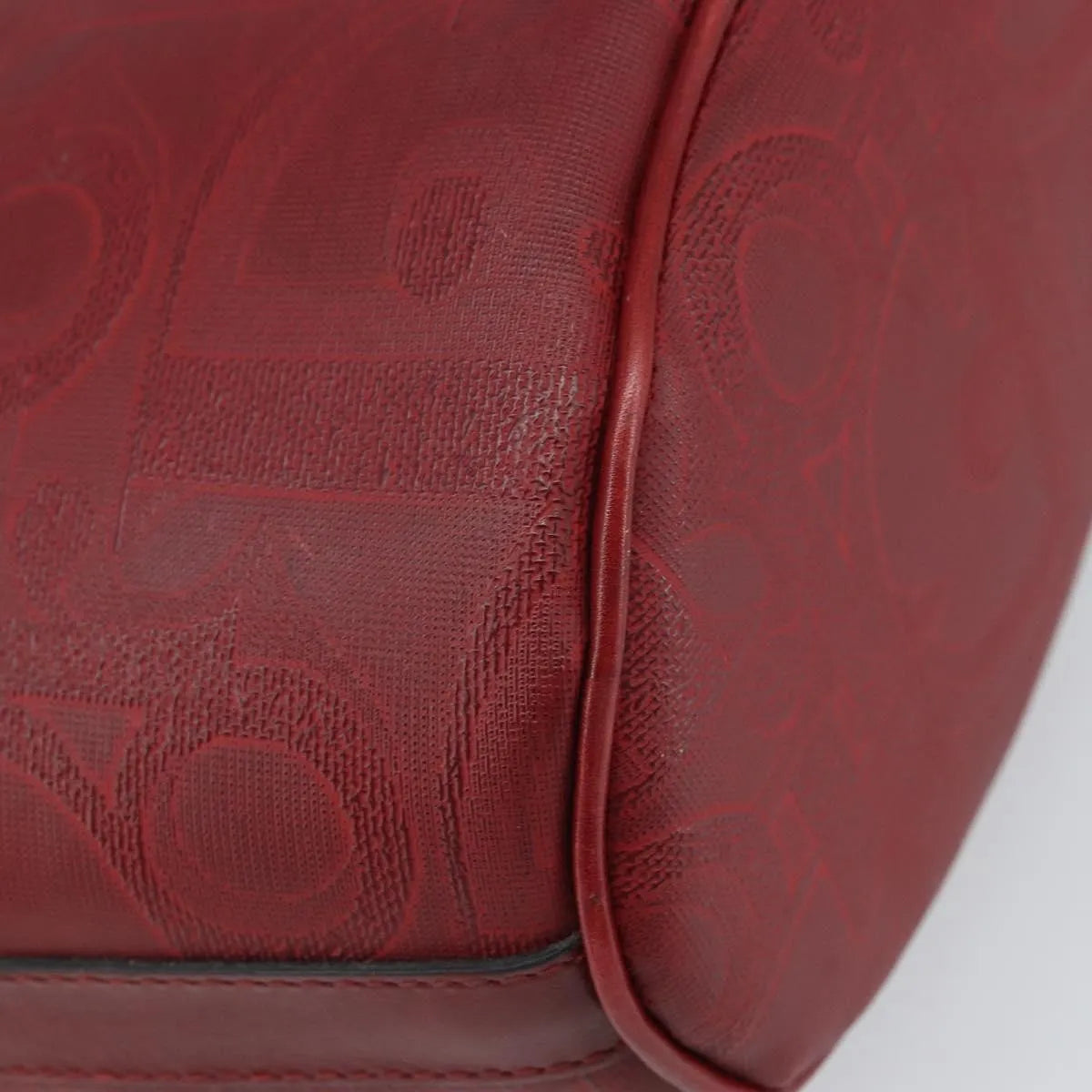 Christian Dior Vintage Trotter Canvas, Red, Canvas, Shoulder Bag