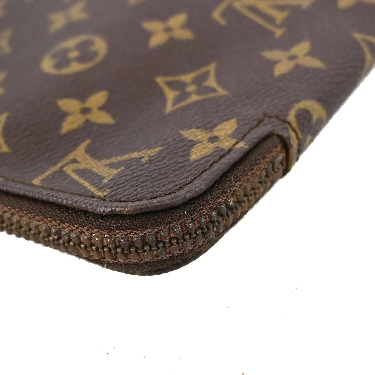 Louis Vuitton Poche Documents Monogram Canvas, Brown, Canvas, Clutch