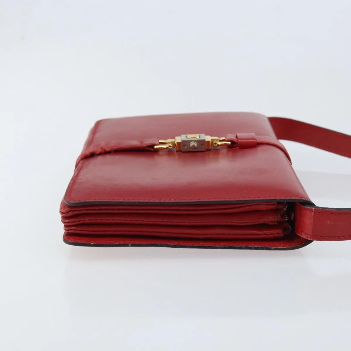 Celine Vintage Leather, Red, Leather, Shoulder Bag