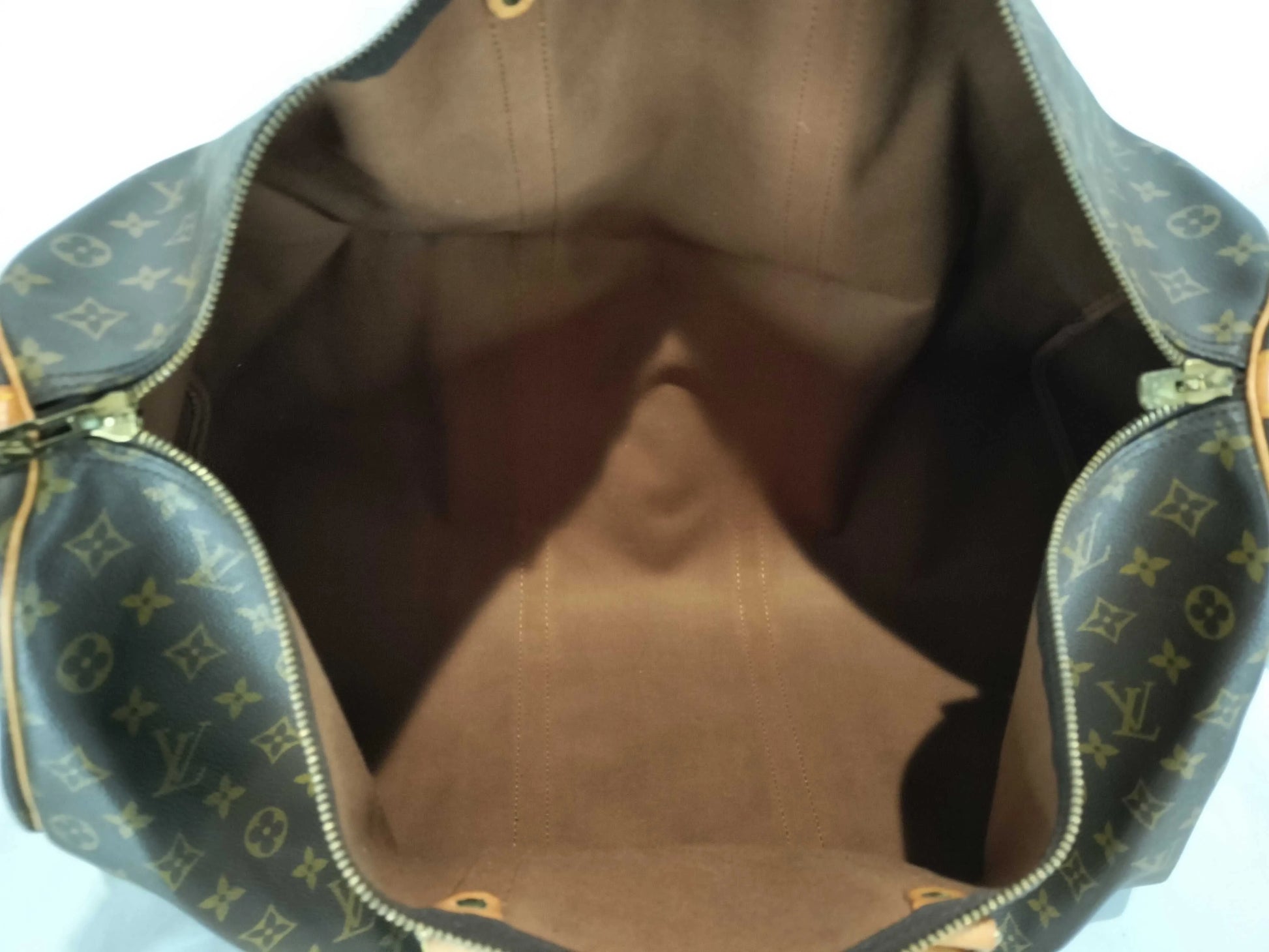 Louis Vuitton Keepall Bandouliere Monogram Canvas, Brown, Canvas, Travel Bag