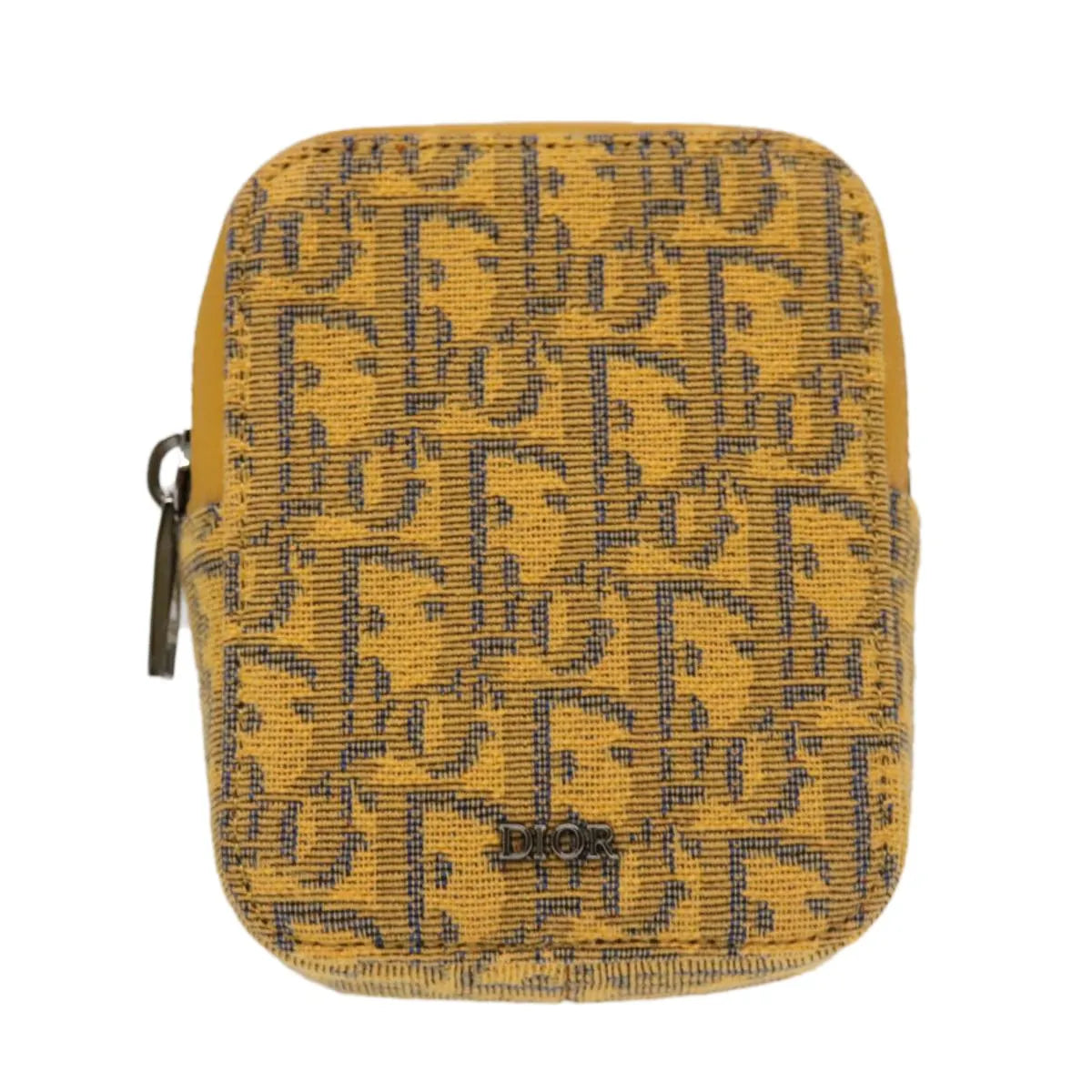 Christian Dior Vintage Trotter Canvas, Yellow, Canvas, Clutch