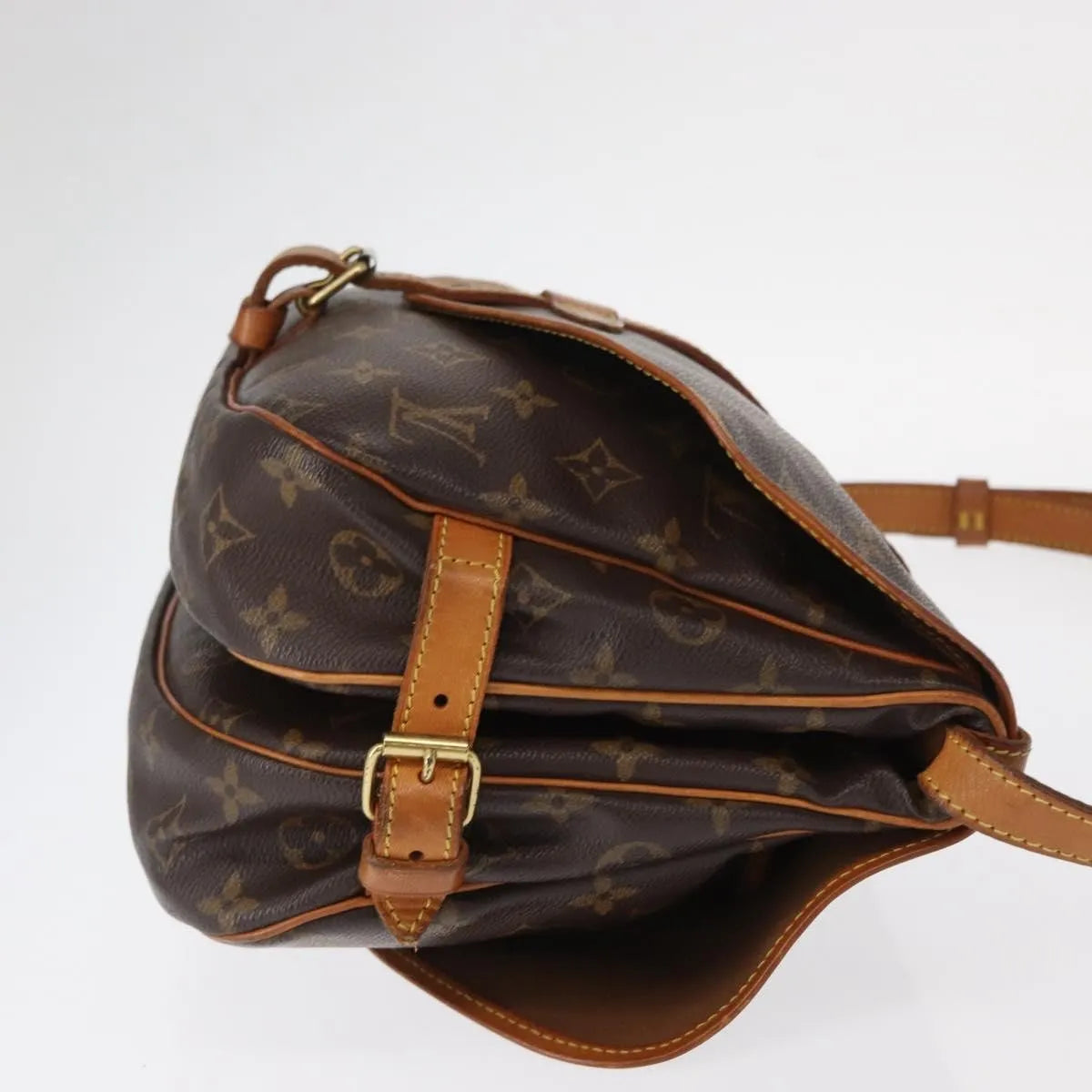 Louis Vuitton Saumur Monogram Canvas, Brown, Canvas, Shoulder Bag