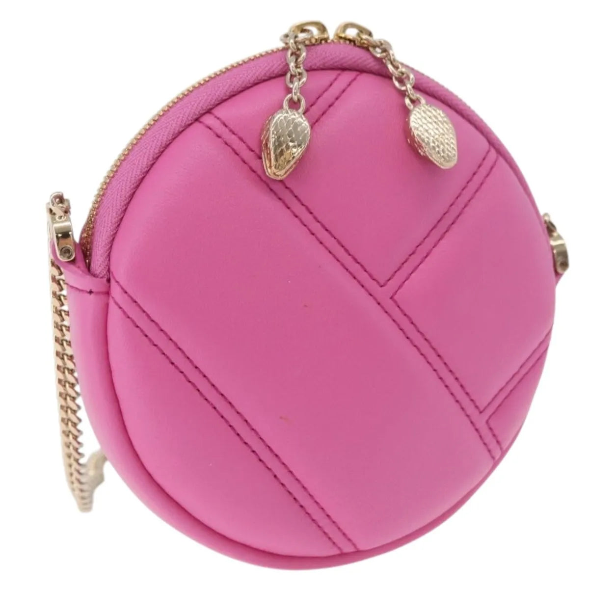Bvlgari Shoulder Leather, Pink, Leather, Shoulder Bag