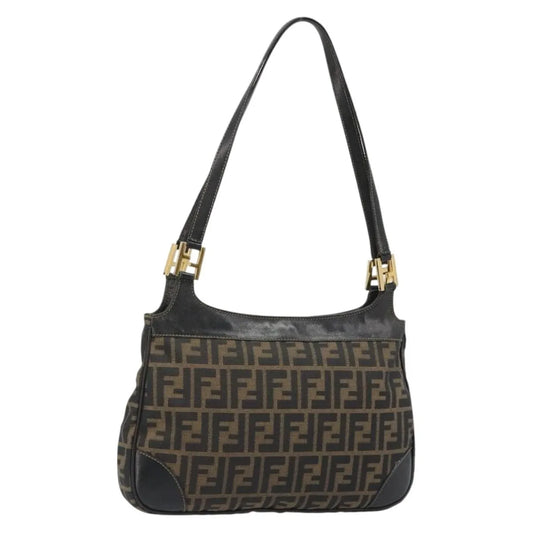 Fendi Chef Hobo Zucca Canvas, Brown, Canvas, Shoulder Bag