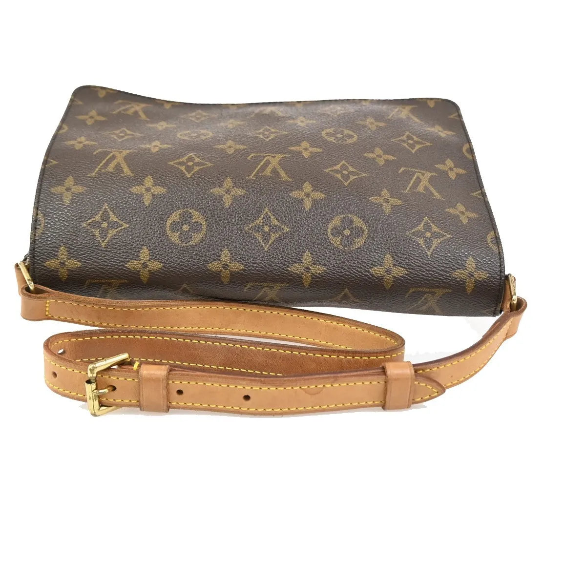 Louis Vuitton Musette Tango Monogram Canvas, Brown, Leather, Shoulder Bag