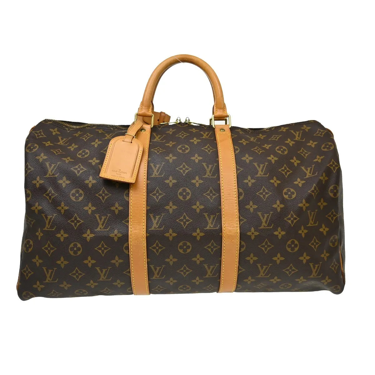Louis Vuitton Keepall Monogram, Brown, Canvas, Travel Bag