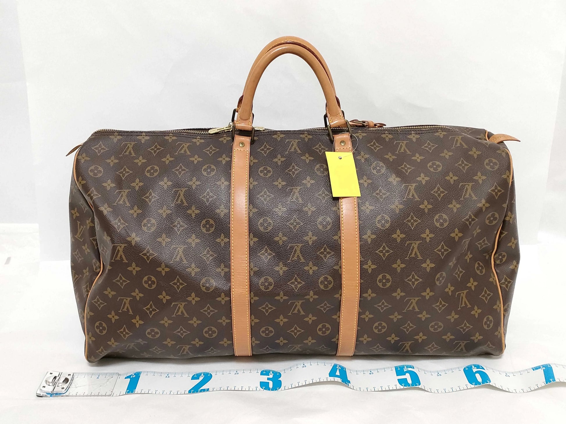 Louis Vuitton Keepall Monogram Canvas, Beige, Canvas, Travel Bag