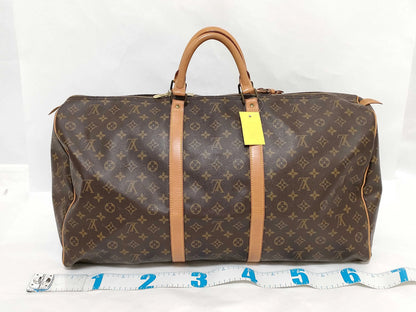 Louis Vuitton Keepall Monogram Canvas, Beige, Canvas, Travel Bag