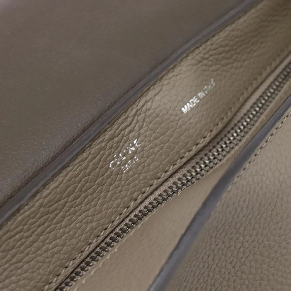 Celine Trapeze Leather with Suede, Gray, Leather, Handbag