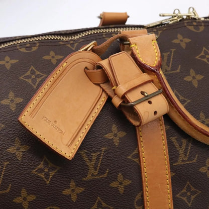 Louis Vuitton Keepall Bandoulière Monogram, Brown, Canvas, Travel Bag