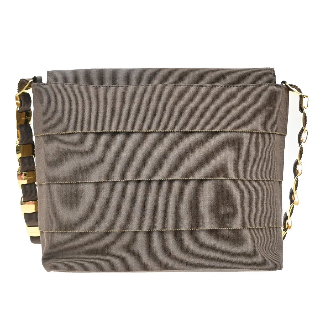 Salvatore Ferragamo Vala Canvas, Brown, Canvas, Shoulder Bag