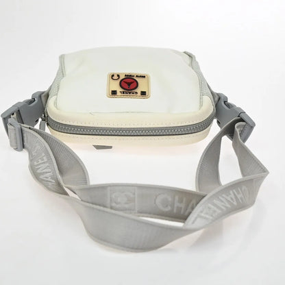 Chanel Travel Line Nylon, White, Nylon, Shoulder Bag