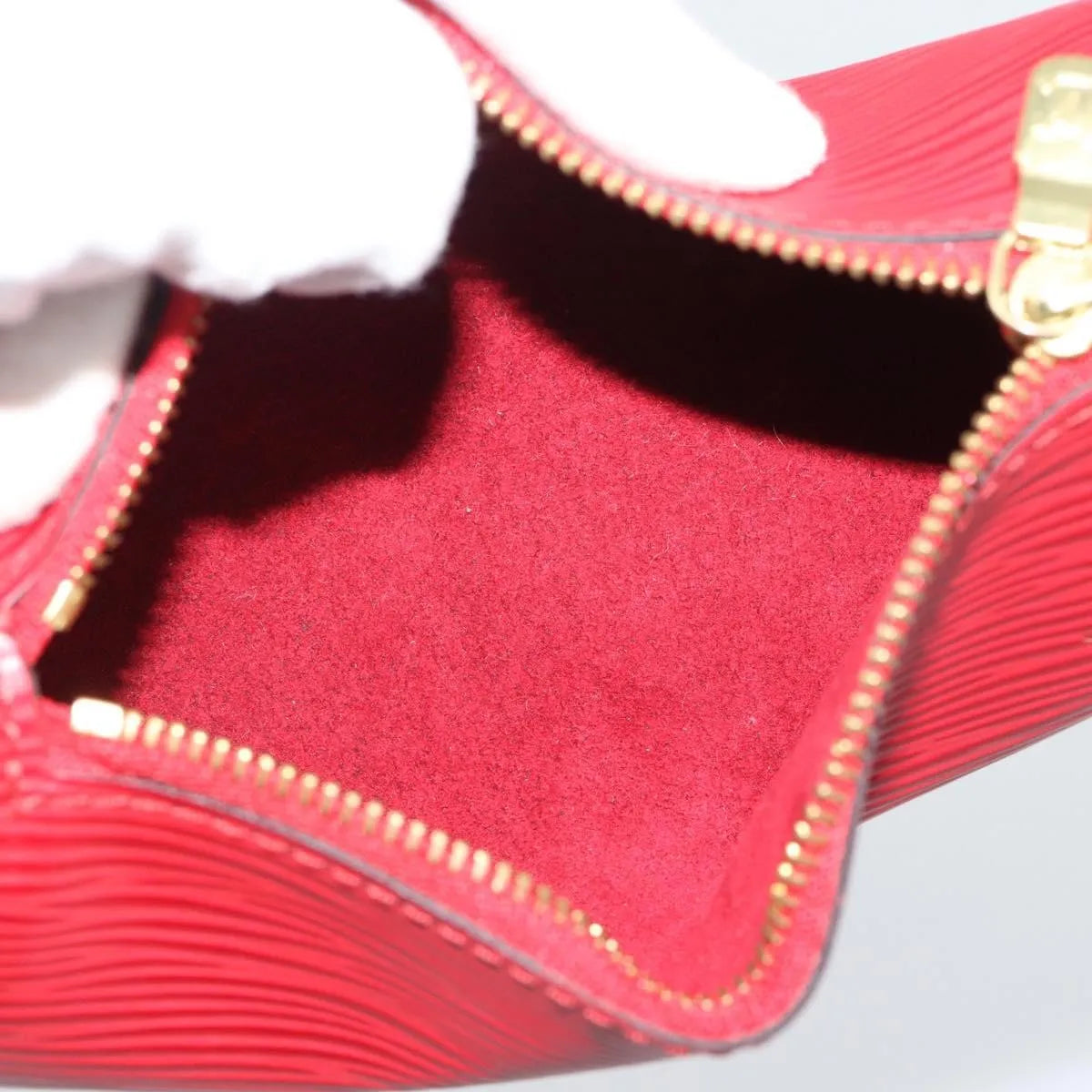 Louis Vuitton Soufflot Pochette Epi Leather, Red, Leather, Clutch