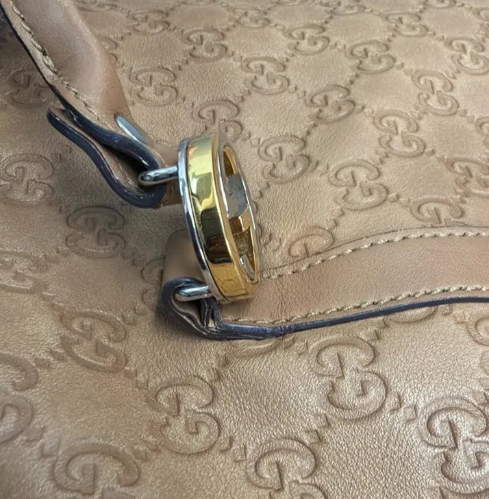Gucci Twins Tote Guccissima Leather, Brown, Leather, Tote Bag