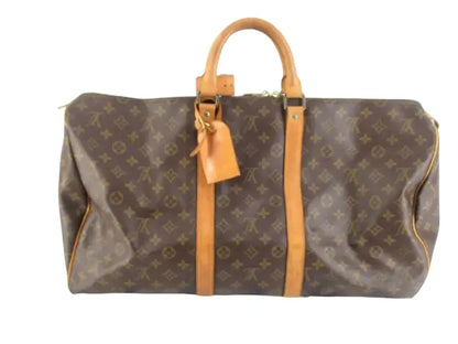 Louis Vuitton Keepall Monogram Canvas, Brown, Canvas, Travel Bag