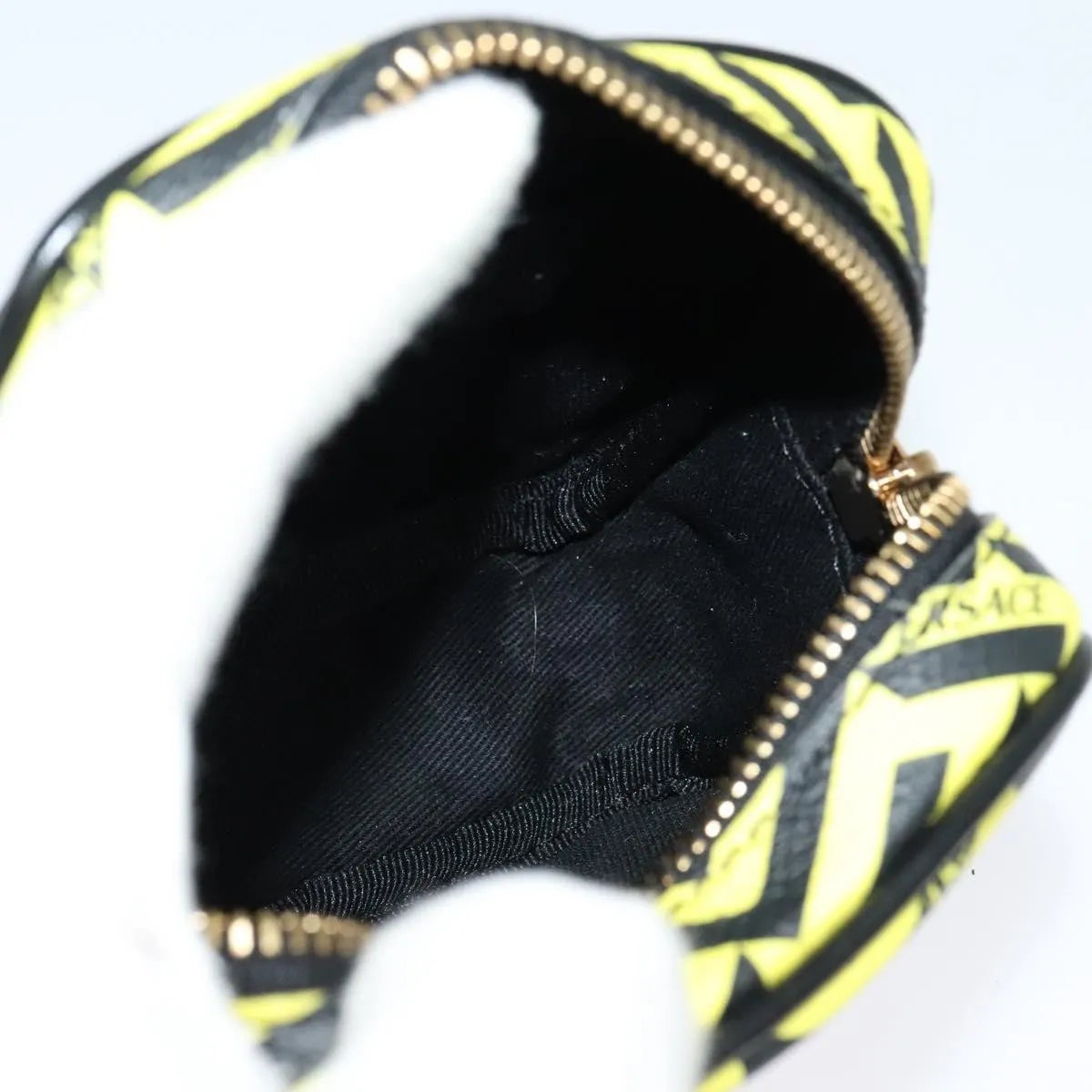 Versace Vintage Clutch Leather, Yellow, PVC, Clutch