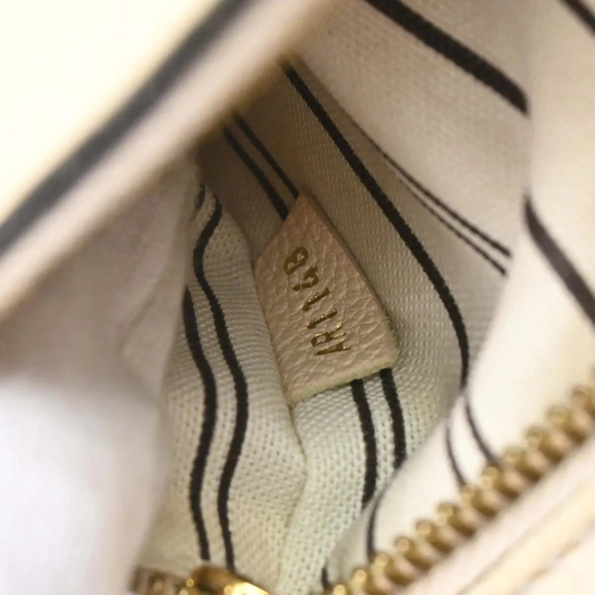 Louis Vuitton Braided Handle Pochette Metis Monogram Empreinte Leather, White, Leather, Handbag