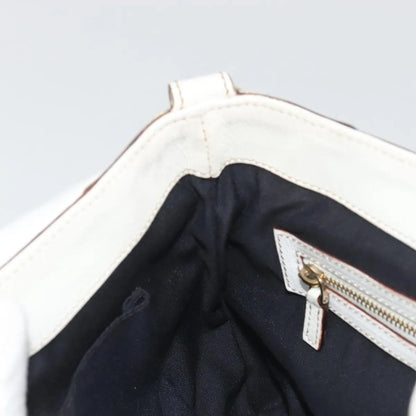 Gucci Sherry Line chain leather, White, Leather, Tote Bag