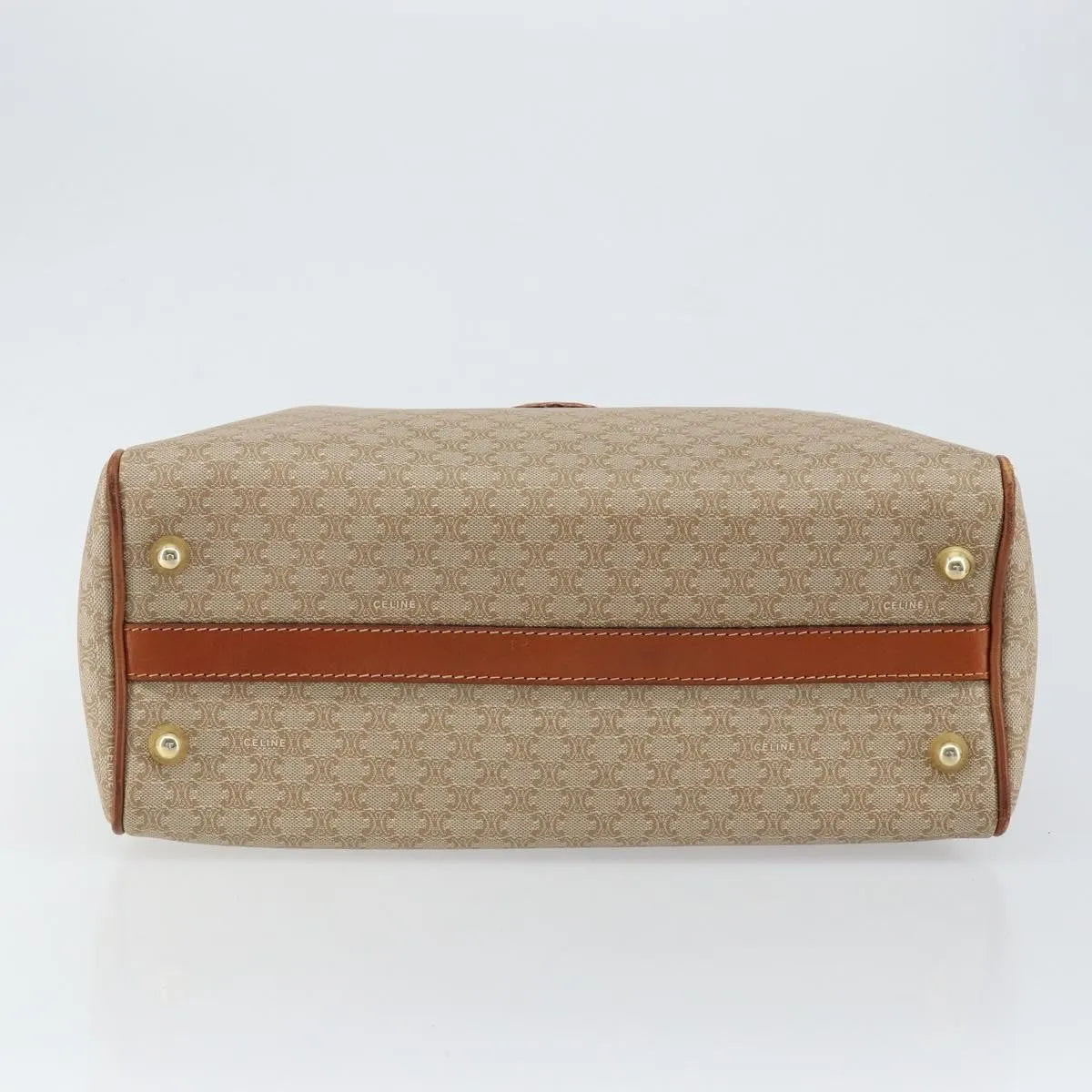 Celine Vintage Macadam Canvas, Beige, Canvas, Handbag