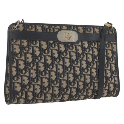 Christian Dior Vintage Trotter Canvas, Navy, Canvas, Shoulder Bag