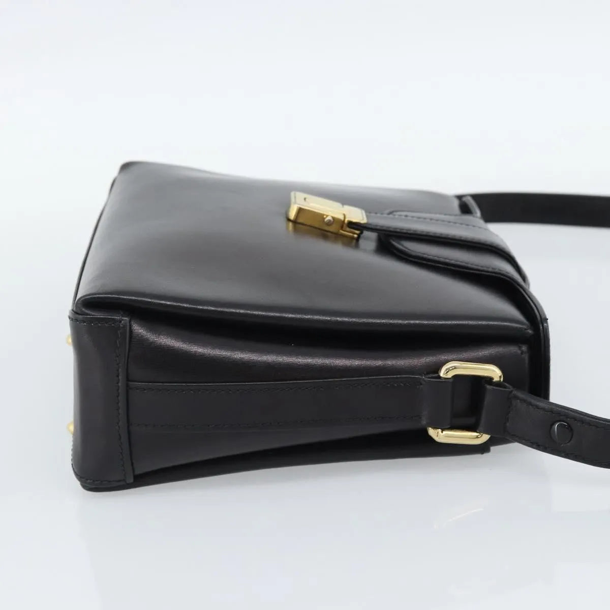 Gucci Vintage Leather, Black, Leather, Shoulder Bag