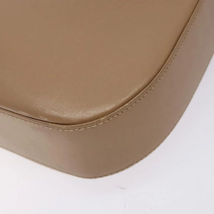 Salvatore Ferragamo Gancini Leather, Beige, Leather, Shoulder Bag