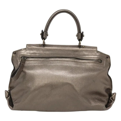 Salvatore Ferragamo Sofia Satchel Leather, Gold, Leather, Handbag