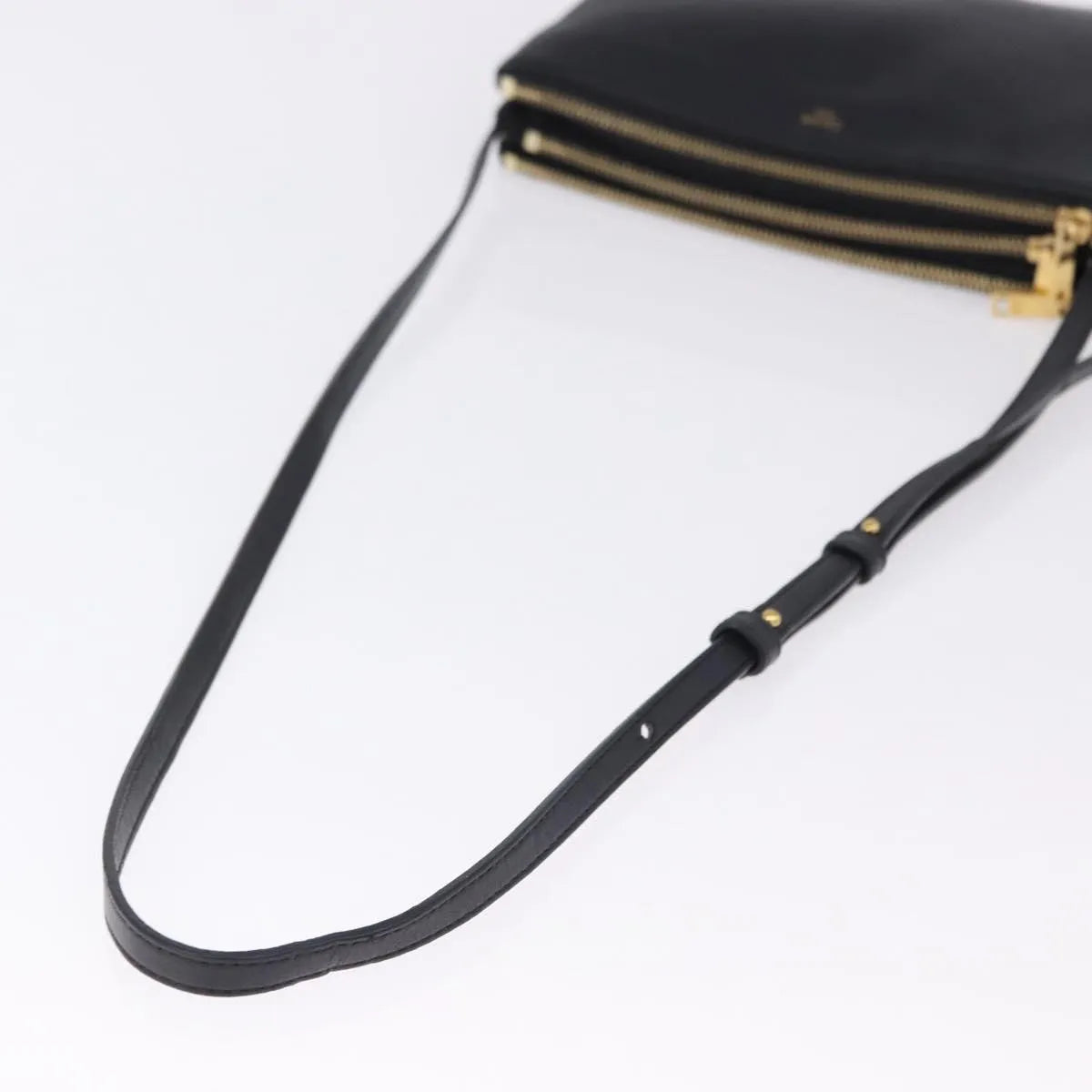 Celine Trio Leather, Black, Leather, Shoulder Bag