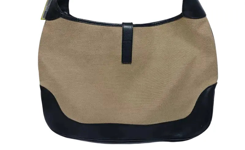 Gucci Vintage Jackie Canvas, Beige, Canvas, Handbag